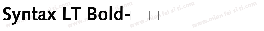 Syntax LT Bold字体转换